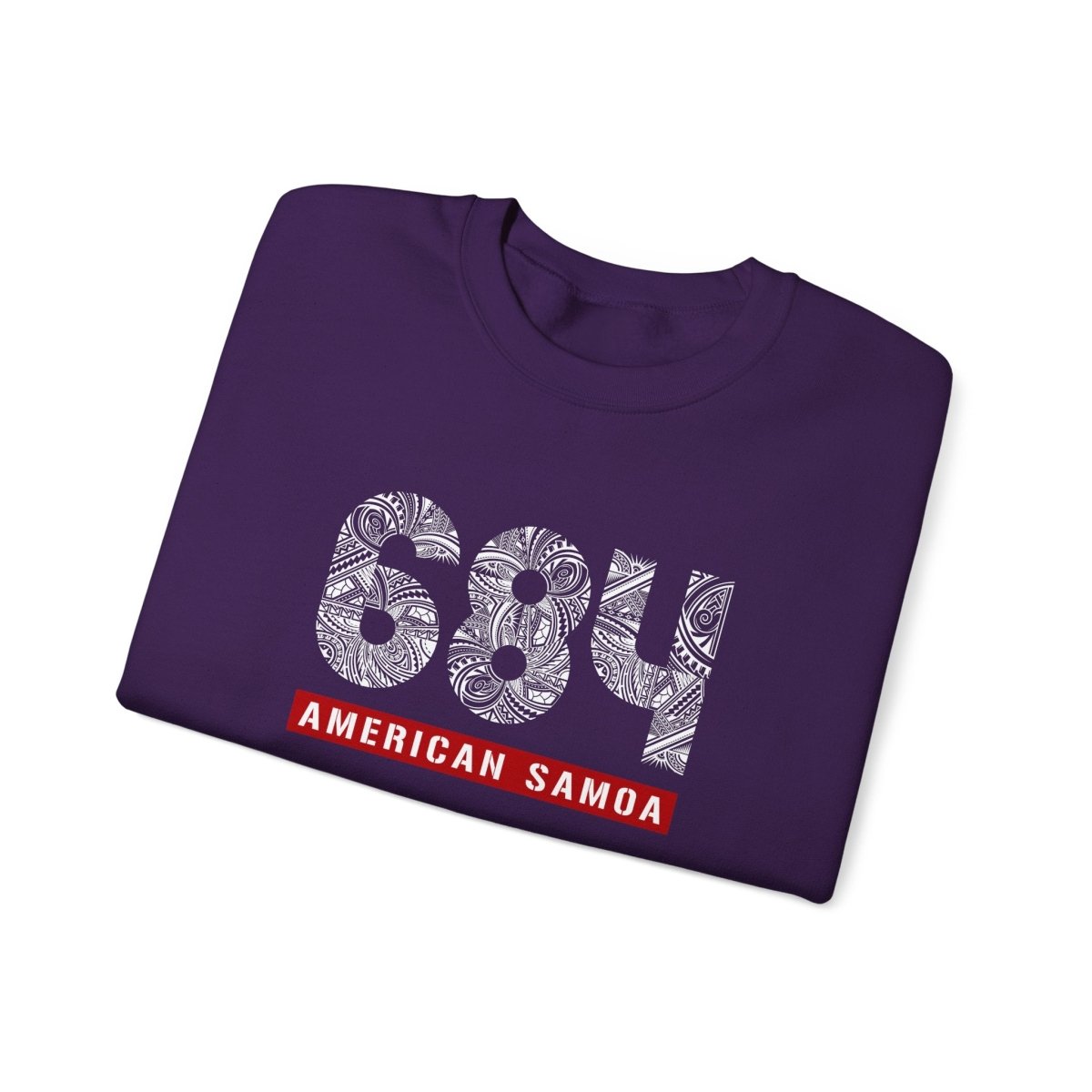 Unisex heavy sweatshirt by Monster Digital in dark heather with American Samoa 684 personalized design, suitable for men and women.