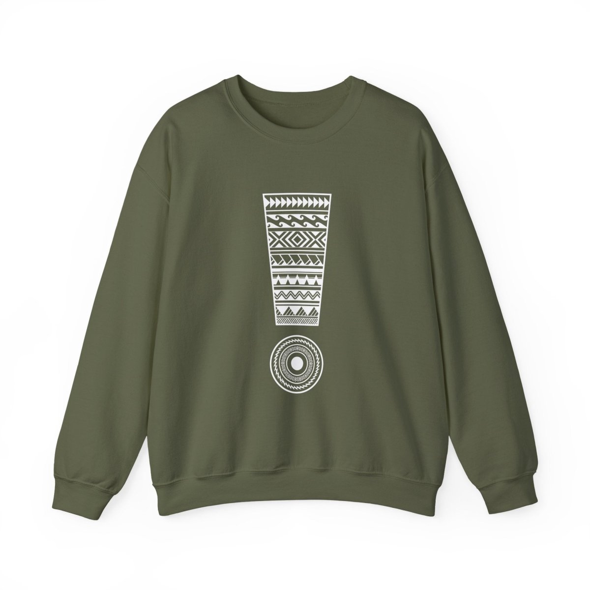 Unisex heavy dark heather sweatshirt by Monster Digital with personalized Exclaim design, suitable for casual wear in the USA.