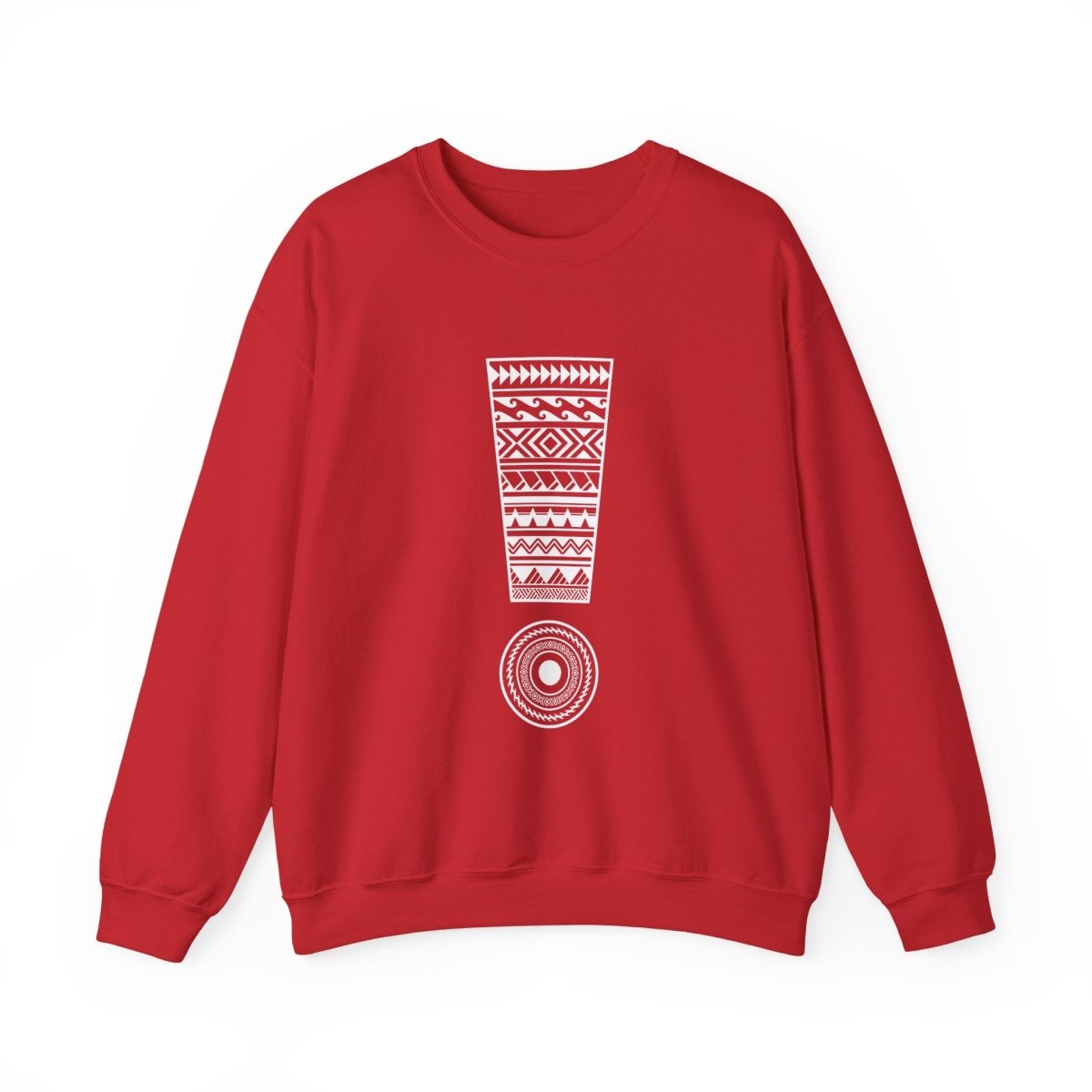 Unisex dark heather heavy sweatshirt by Monster Digital featuring personalized "Exclaim" design, suitable for all genders.