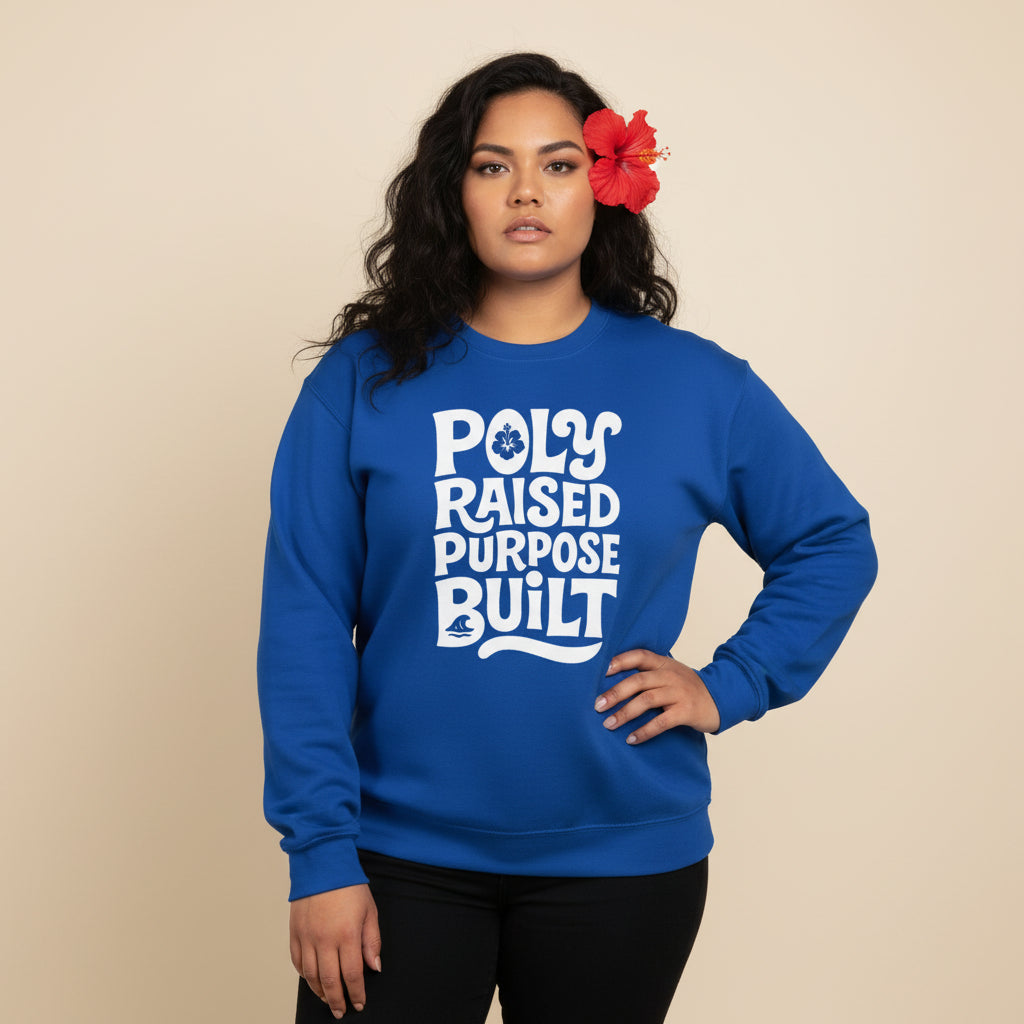 Unisex heavy sweatshirt by Monster Digital in dark heather with poly raised personalized design, suitable for all genders.