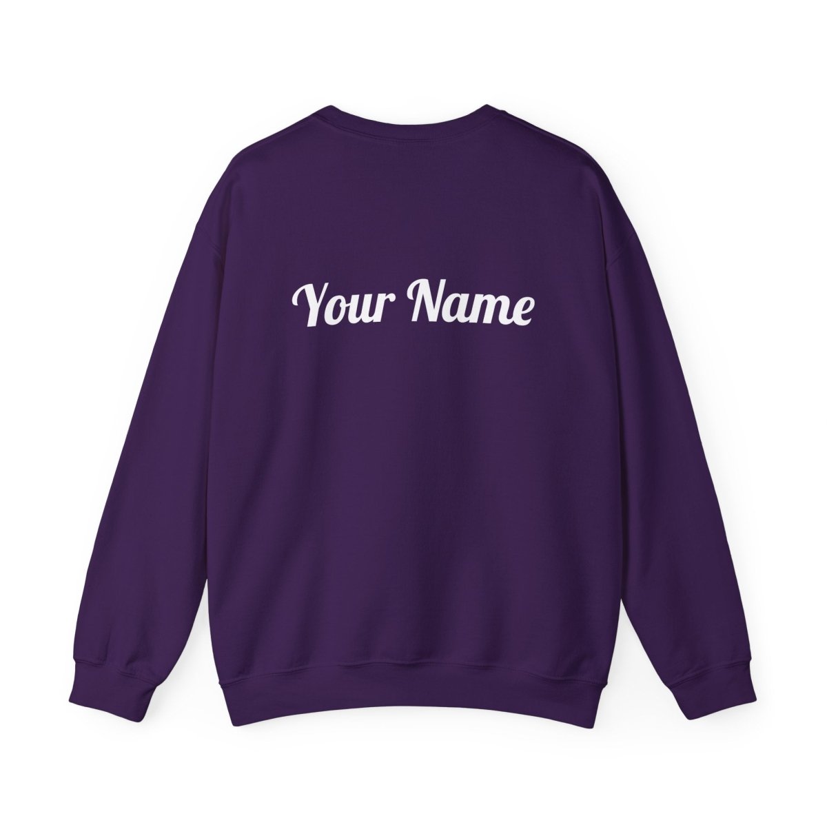 Unisex heavy sweatshirt by Monster Digital in dark heather with poly raised design, personalized USA print on the front.
