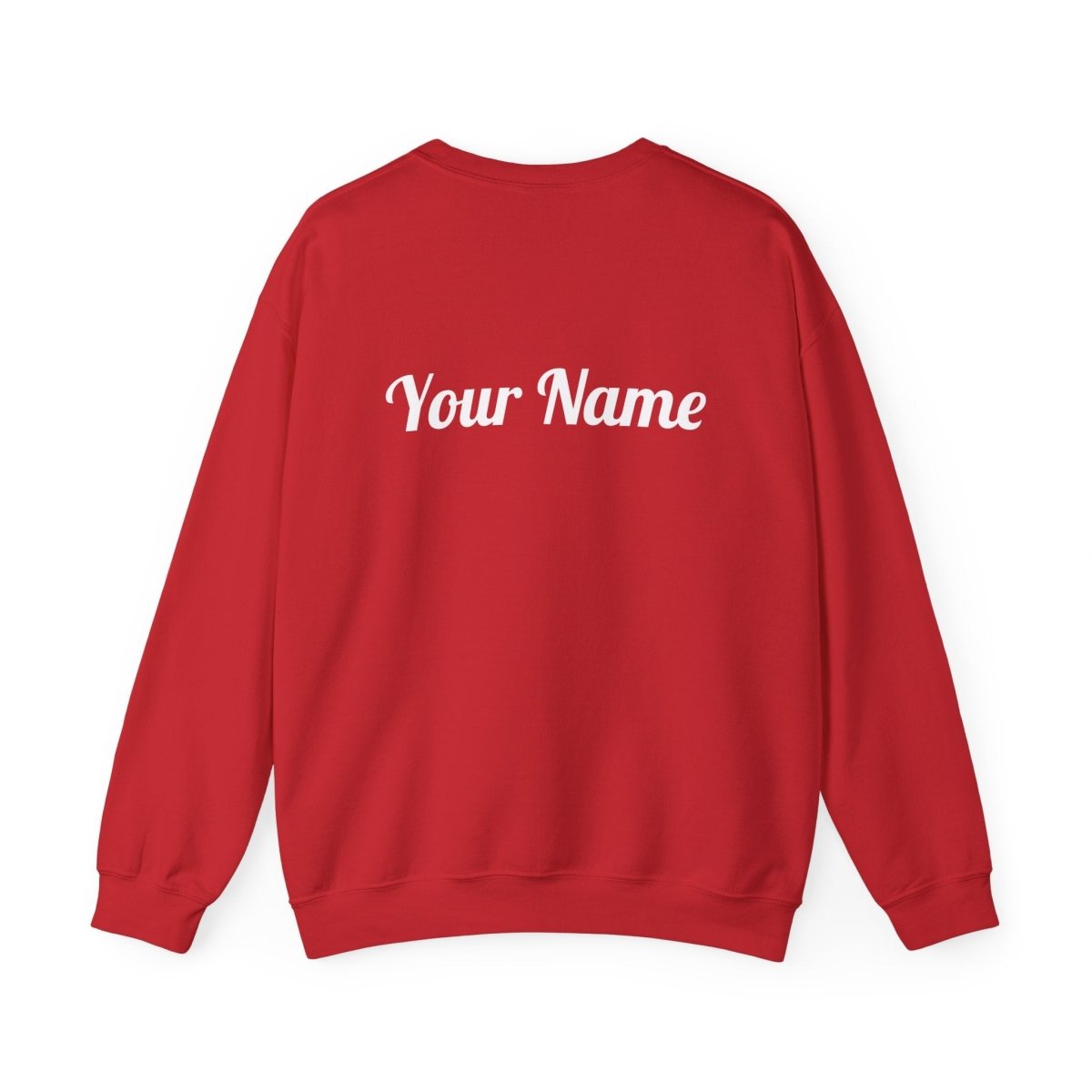 Unisex heavy sweatshirt by Monster Digital in dark heather with poly raised personalized USA design.