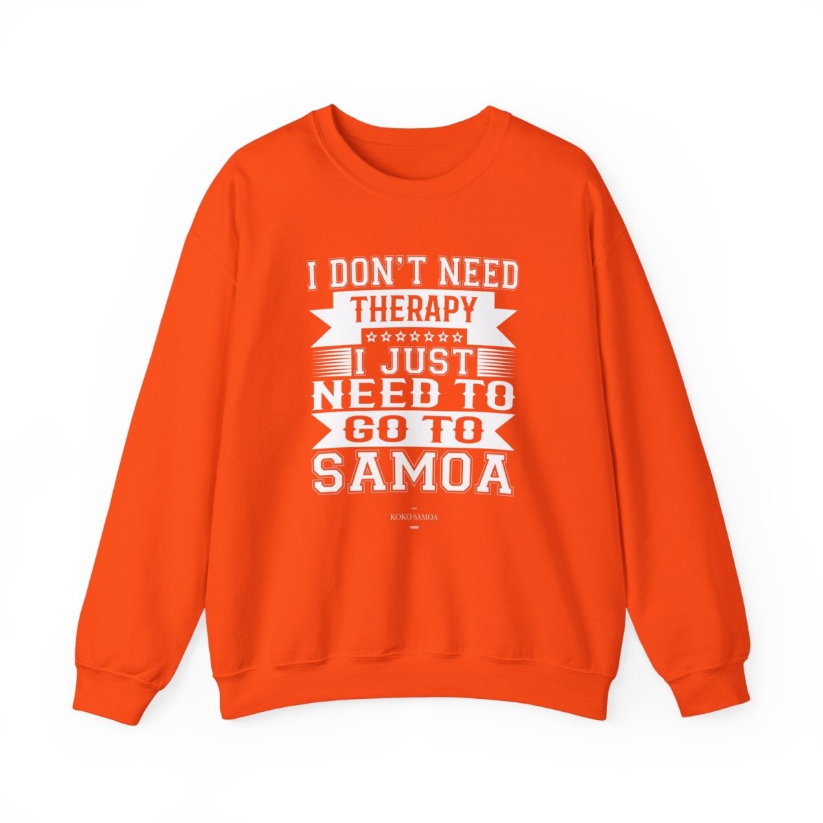 Unisex heavy sweatshirt featuring a personalized "Therapy" design in dark heather, suitable for all genders.