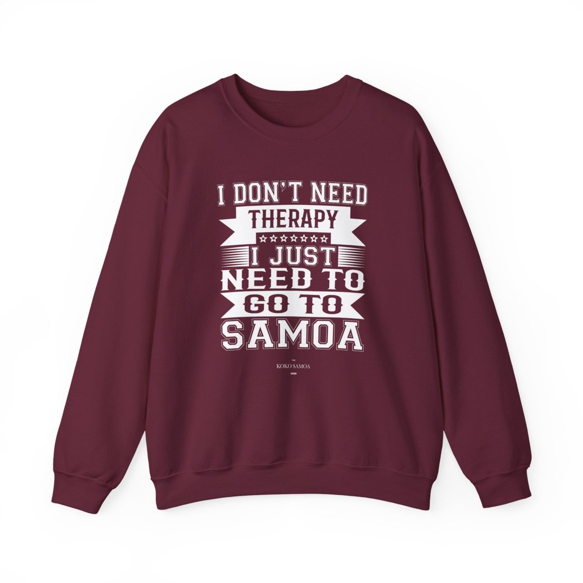 Unisex heavy sweatshirt with personalized therapy design in dark heather, featuring a comfortable fit and USA branding.