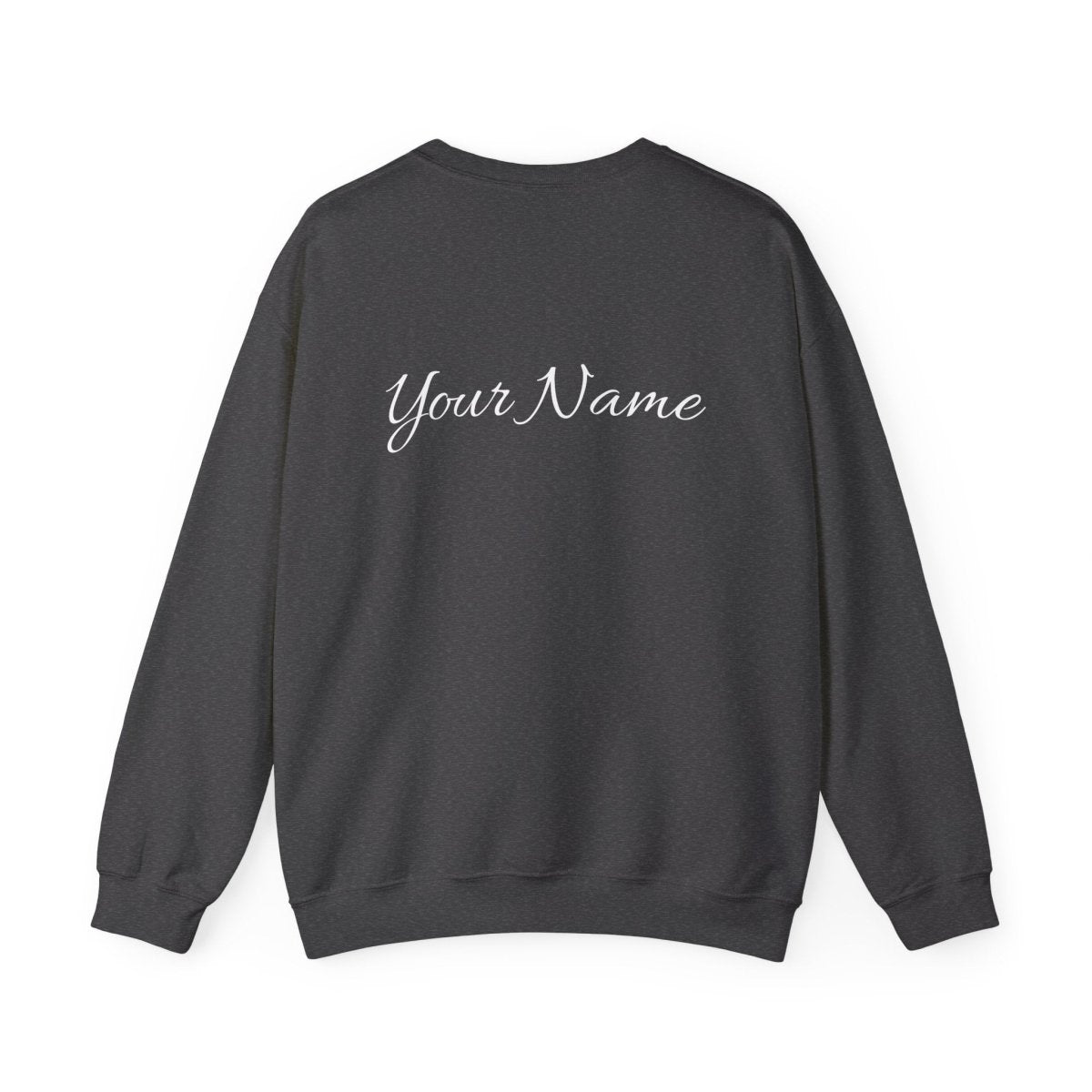 Unisex heavy Therapy sweatshirt by Printify with personalized design, dark heather color, suitable for casual wear in the USA.