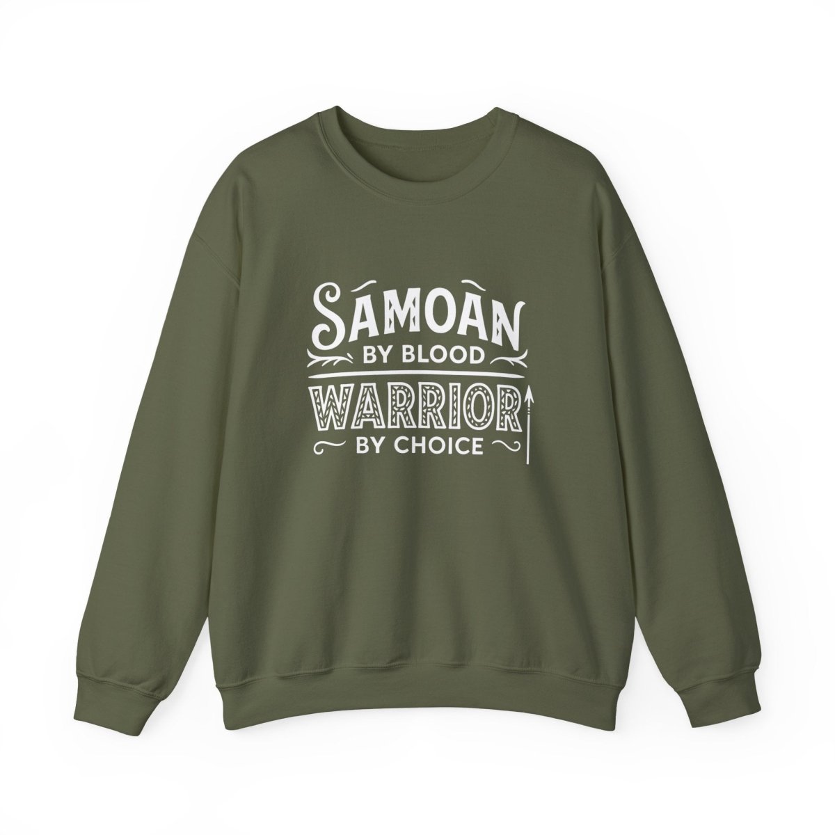 Unisex heavy sweatshirt by Monster Digital in dark heather with "Warrior by Choice" personalized design, suitable for men and women.
