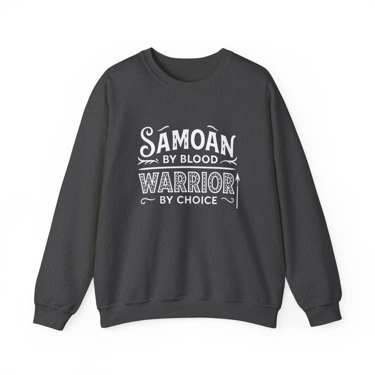 Unisex dark heather heavy sweatshirt by Monster Digital featuring a personalized Warrior by Choice design in the USA.