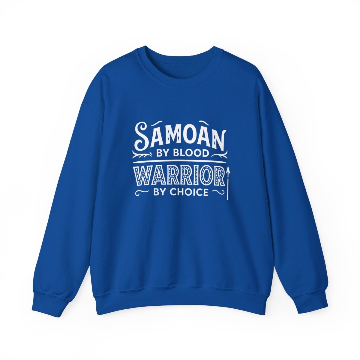 Unisex heavy sweatshirt by Monster Digital featuring a Warrior by Choice personalized design in dark heather color.