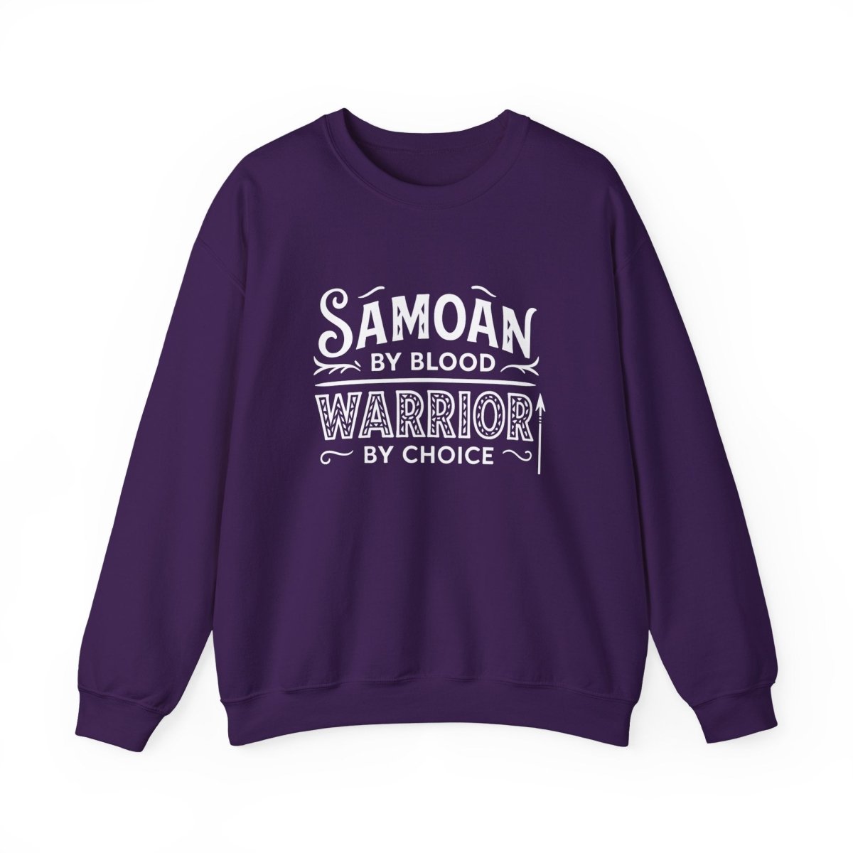 Unisex heavy sweatshirt by Monster Digital featuring "Warrior by Choice" personalization in dark heather color.