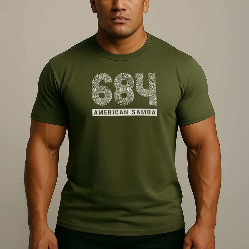 Heavy Unisex Tee - American Samoa 684 - AU/NZ/USA - The Koko Samoa