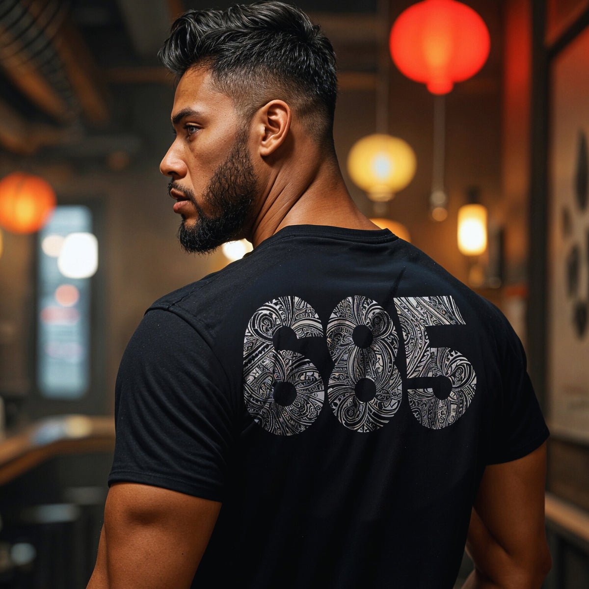 White Monster Digital Heavy Unisex Tee, model 685, showcasing a comfortable, durable t-shirt for men and women.