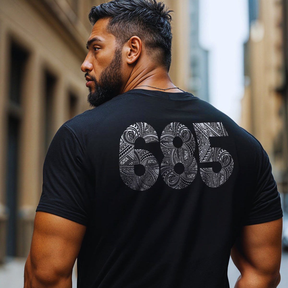 White Monster Digital unisex heavy tee, style 685, featuring a comfortable fit and durable fabric for casual wear.