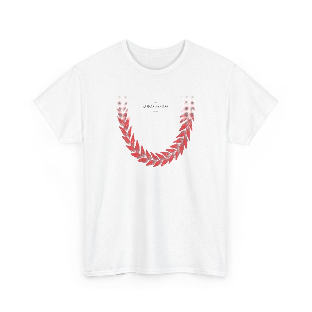 White unisex heavy tee by Monster Digital featuring Ula Fala design, made in the USA, suitable for casual wear.