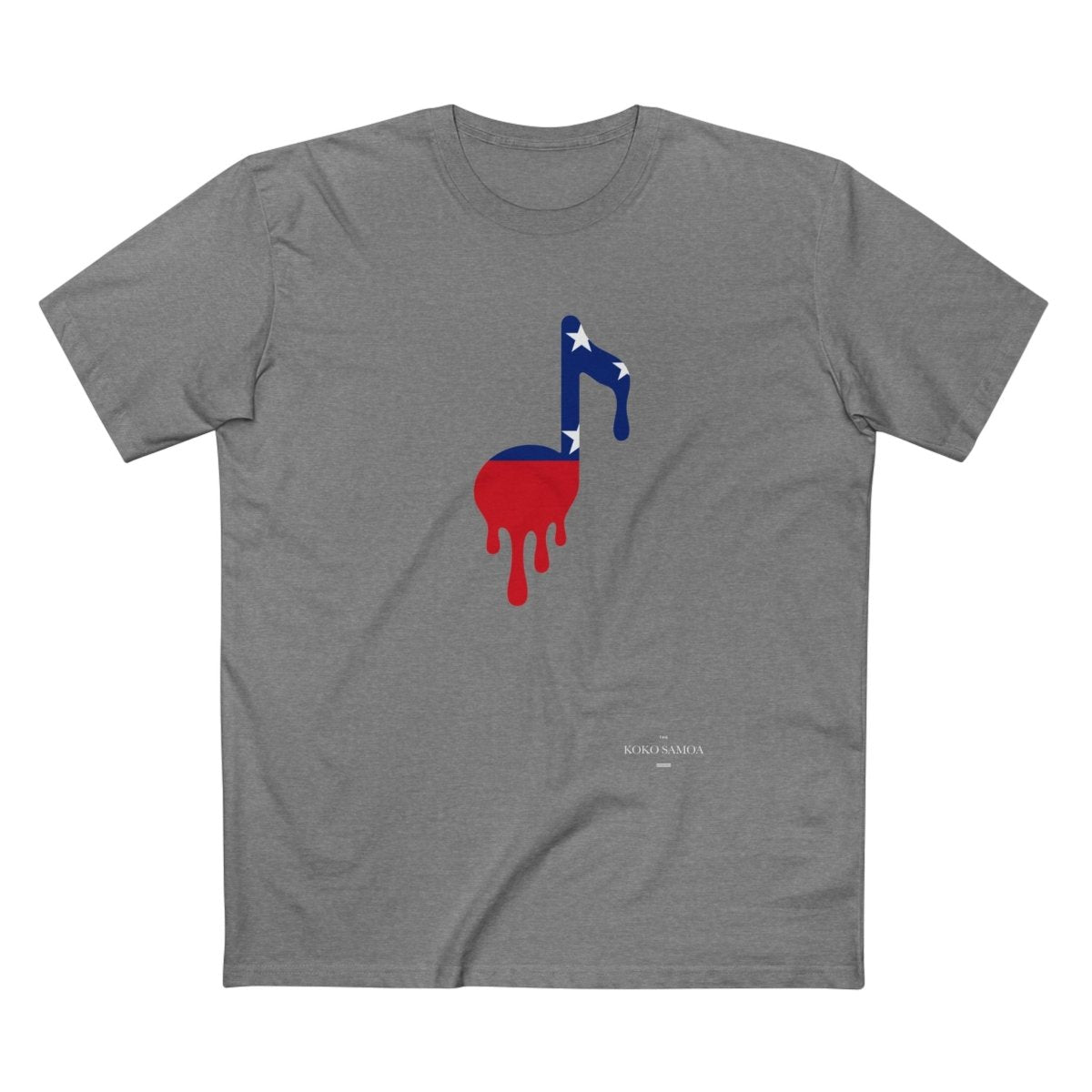 Black unisex soft tee by Monster Digital featuring a Samoan note design, perfect for casual wear and comfortable fit.