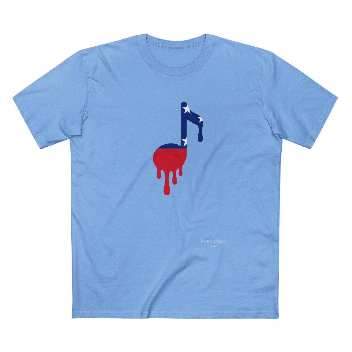 Black unisex soft tee by Monster Digital featuring a Samoan note design, casual and comfortable for everyday wear.