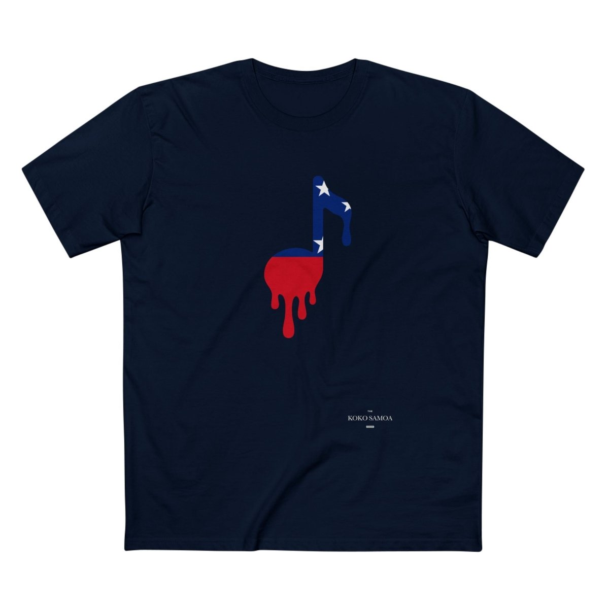 Black unisex soft tee by Monster Digital featuring Samoan note design, perfect for casual wear and comfortable fit.