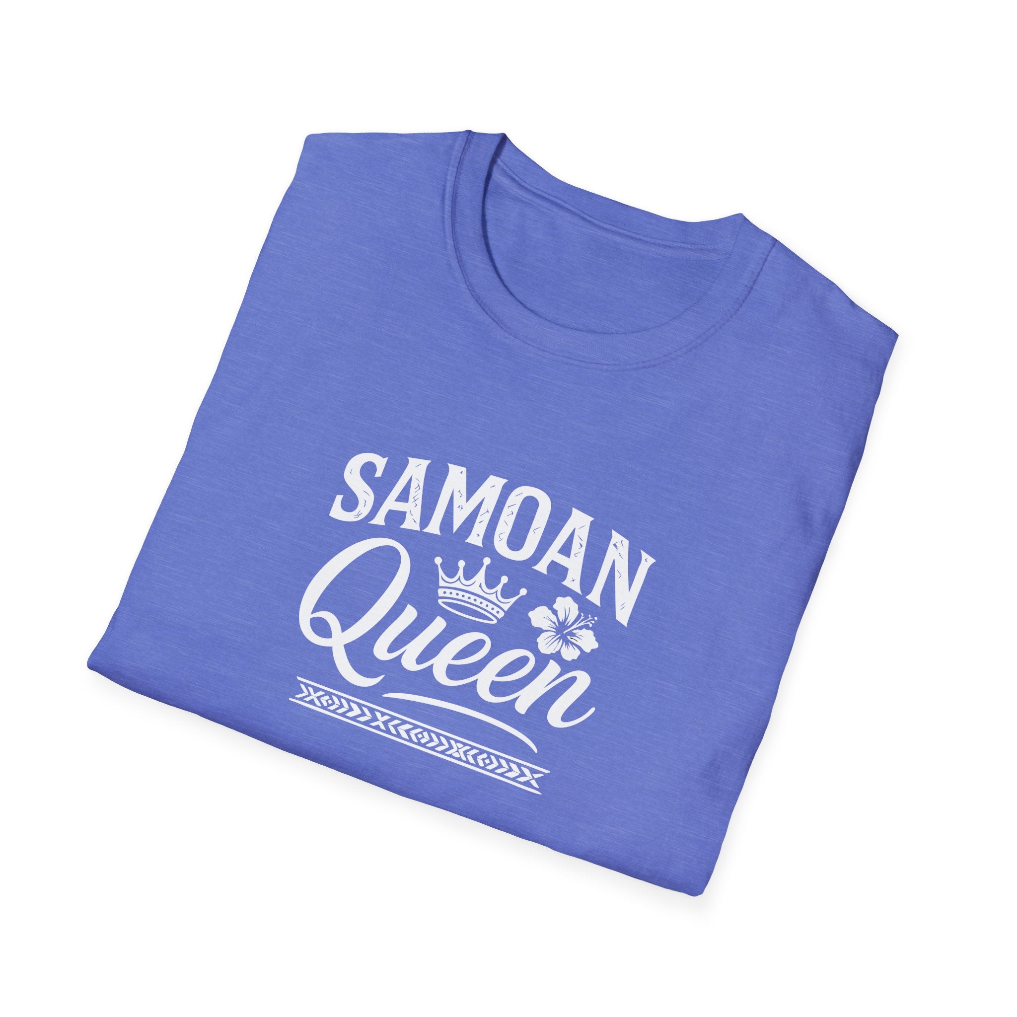 Black unisex soft women's tee featuring a Samoan Queen design by Monster Digital, showcasing comfortable, casual apparel.