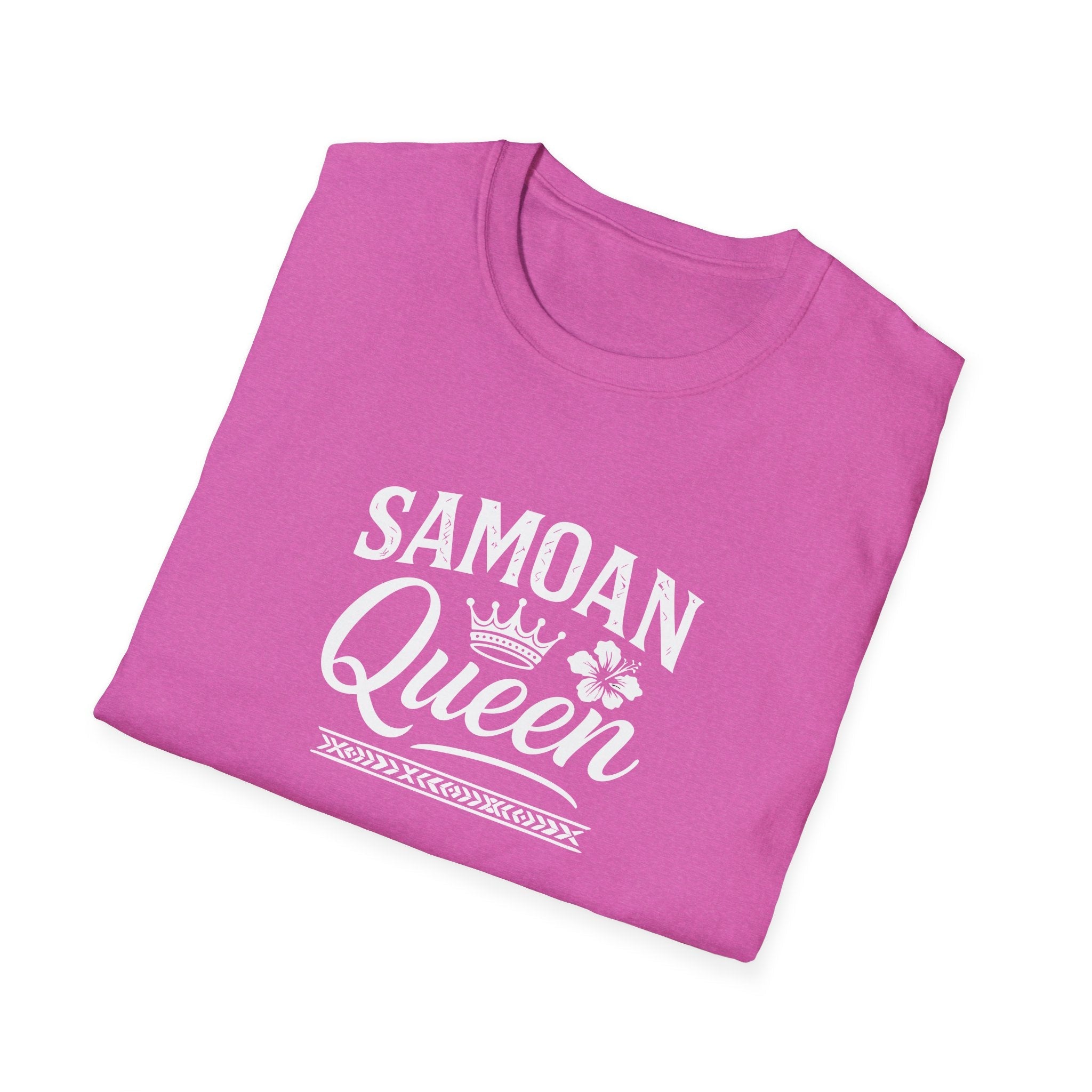 Black unisex soft women’s tee featuring Samoan Queen design by Monster Digital, casual and comfortable for everyday wear.