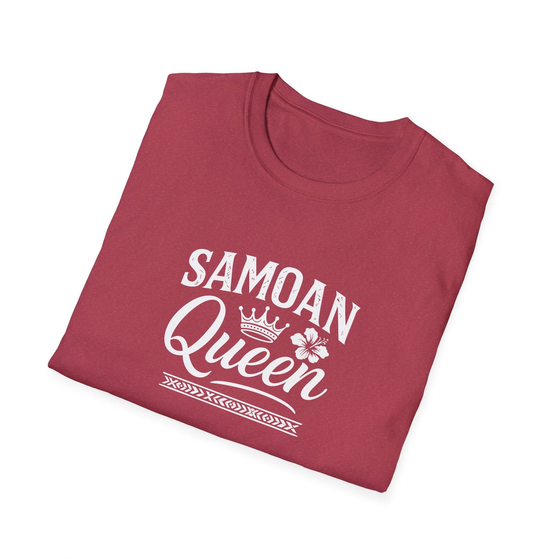 Black unisex soft women's tee by Monster Digital featuring a Samoan Queen design, casual and comfortable fit.