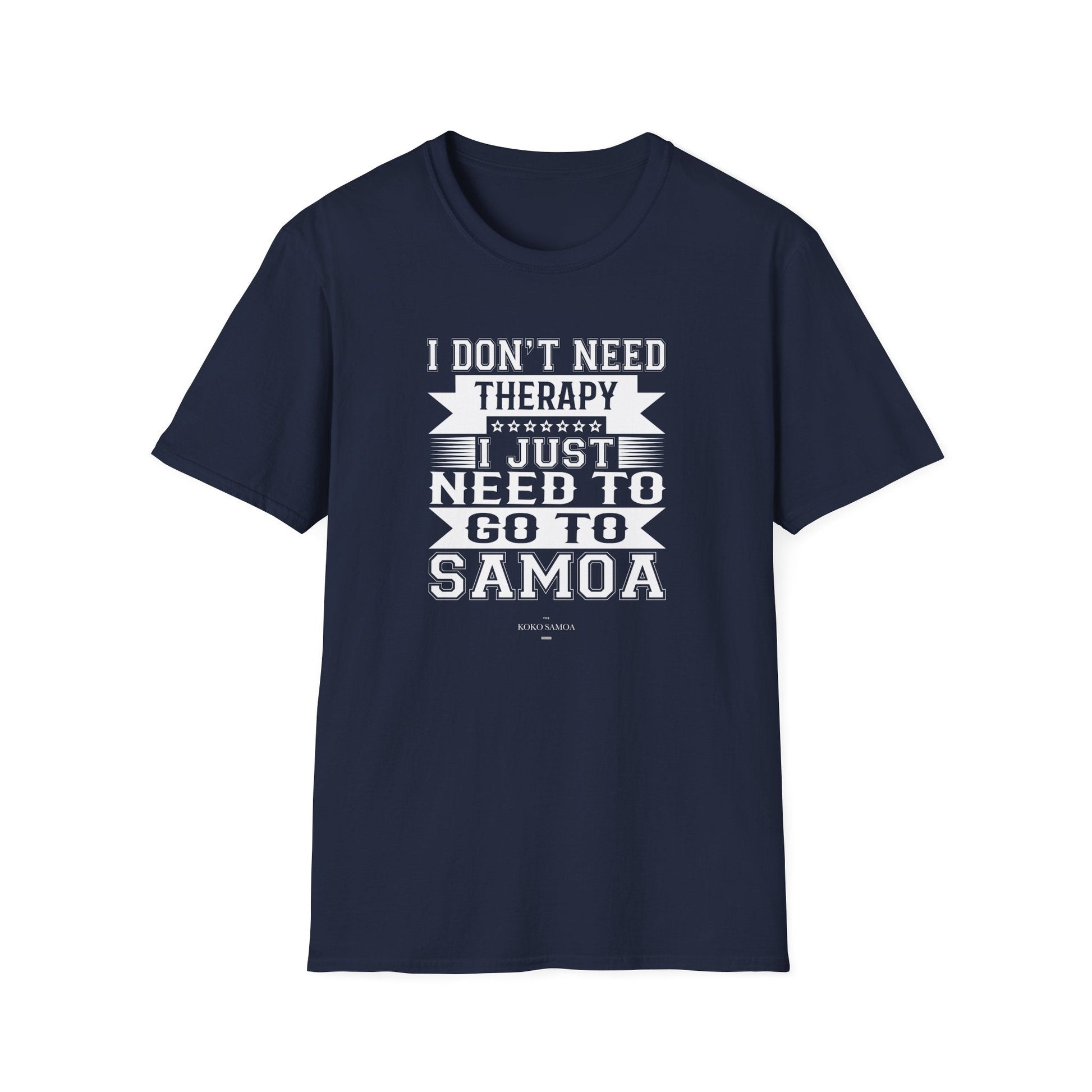 Soft unisex Samoan Therapy T-shirt by Monster Digital in charcoal, featuring a comfortable fit and casual style.