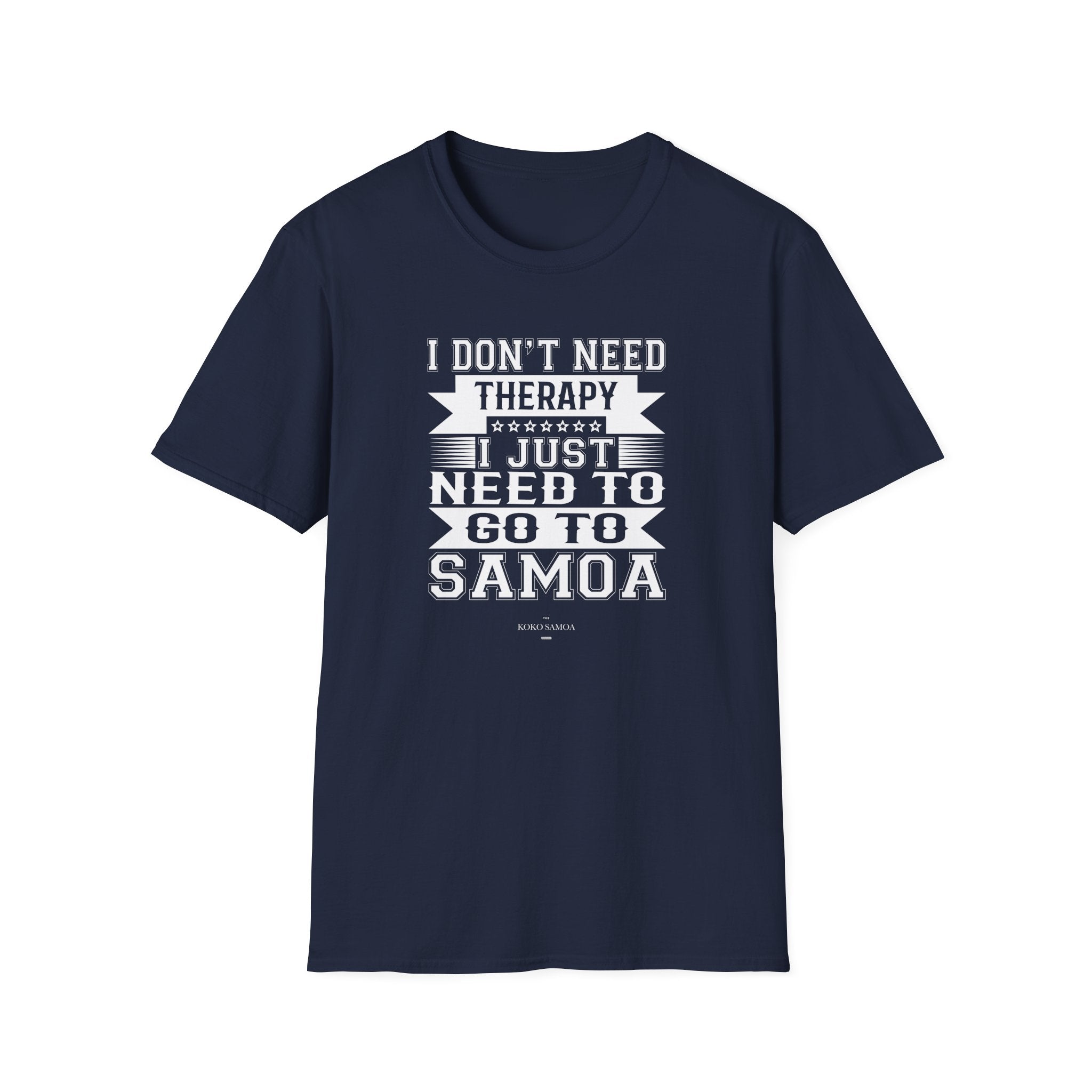 Soft unisex Samoan Therapy T-shirt by Monster Digital in charcoal, featuring a comfortable fit and casual style.