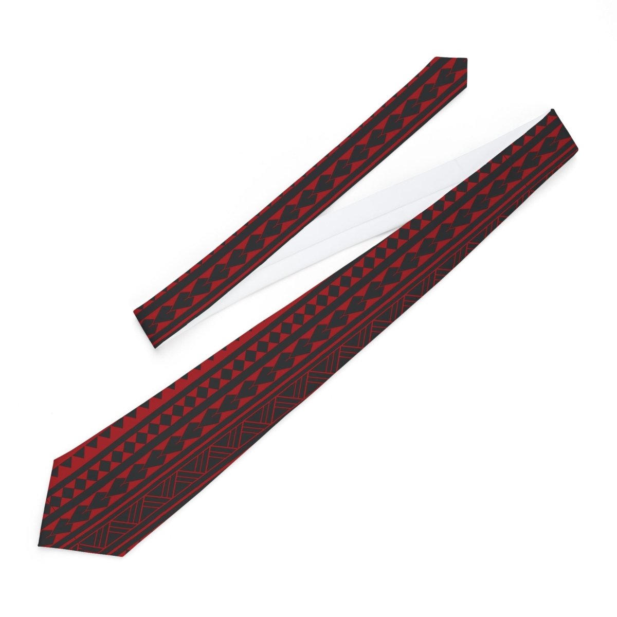 Red Warrior necktie featuring a bold warrior design, ideal as a stylish accessory for AU, NZ, and USA.