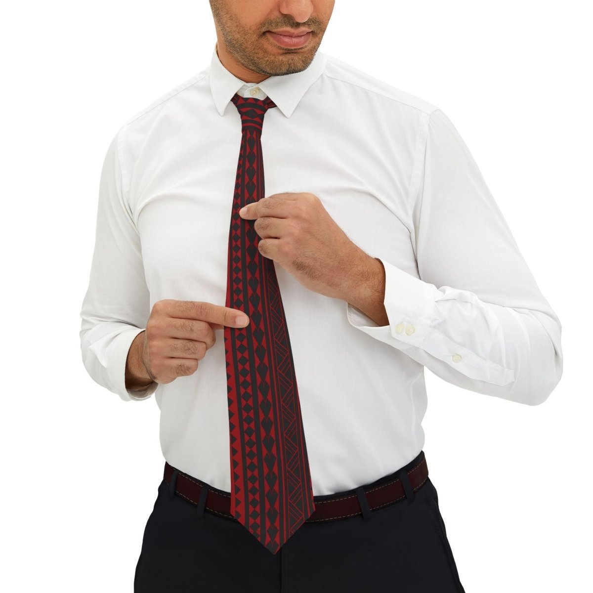 Red Warrior necktie featuring a bold red design, perfect for accessories and formal wear in AU, NZ, and USA.