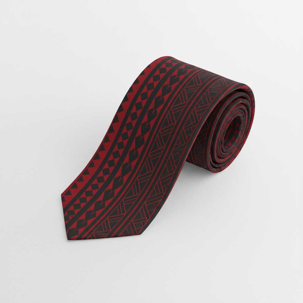 Red Warrior necktie, stylish accessories with a vibrant red design, perfect for formal or casual wear.
