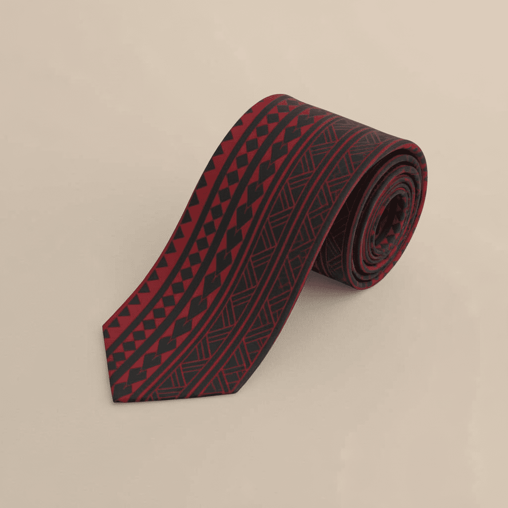 Red Warrior necktie featuring bold red design, suitable for accessories in AU, NZ, and USA.