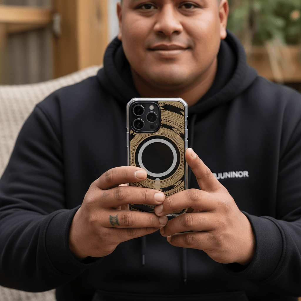 PasifikaOne MagSafe iPhone ClearCase - Pea Reversed - AU/NZ/USA - The Koko Samoa