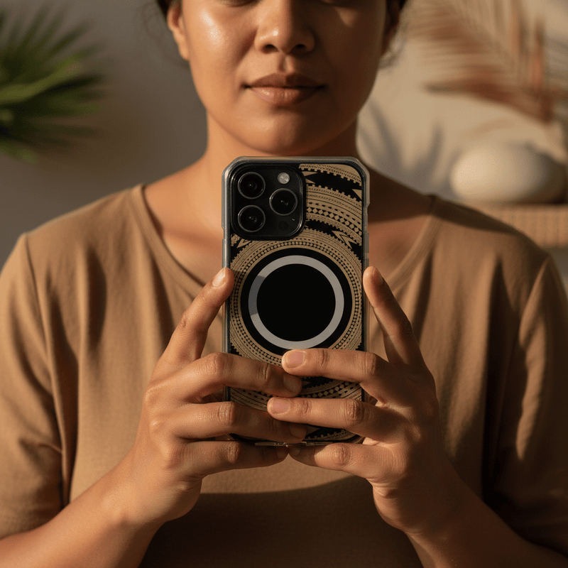 PasifikaOne MagSafe iPhone ClearCase - Pea Reversed - AU/NZ/USA - The Koko Samoa