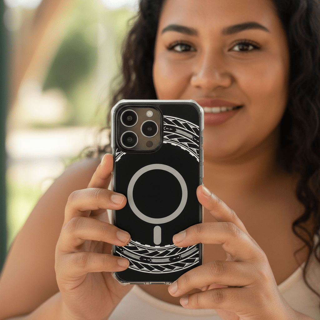 PasifikaOne MagSafe iPhone ClearCase - Samoan Arrows - AU/NZ/USA - The Koko Samoa