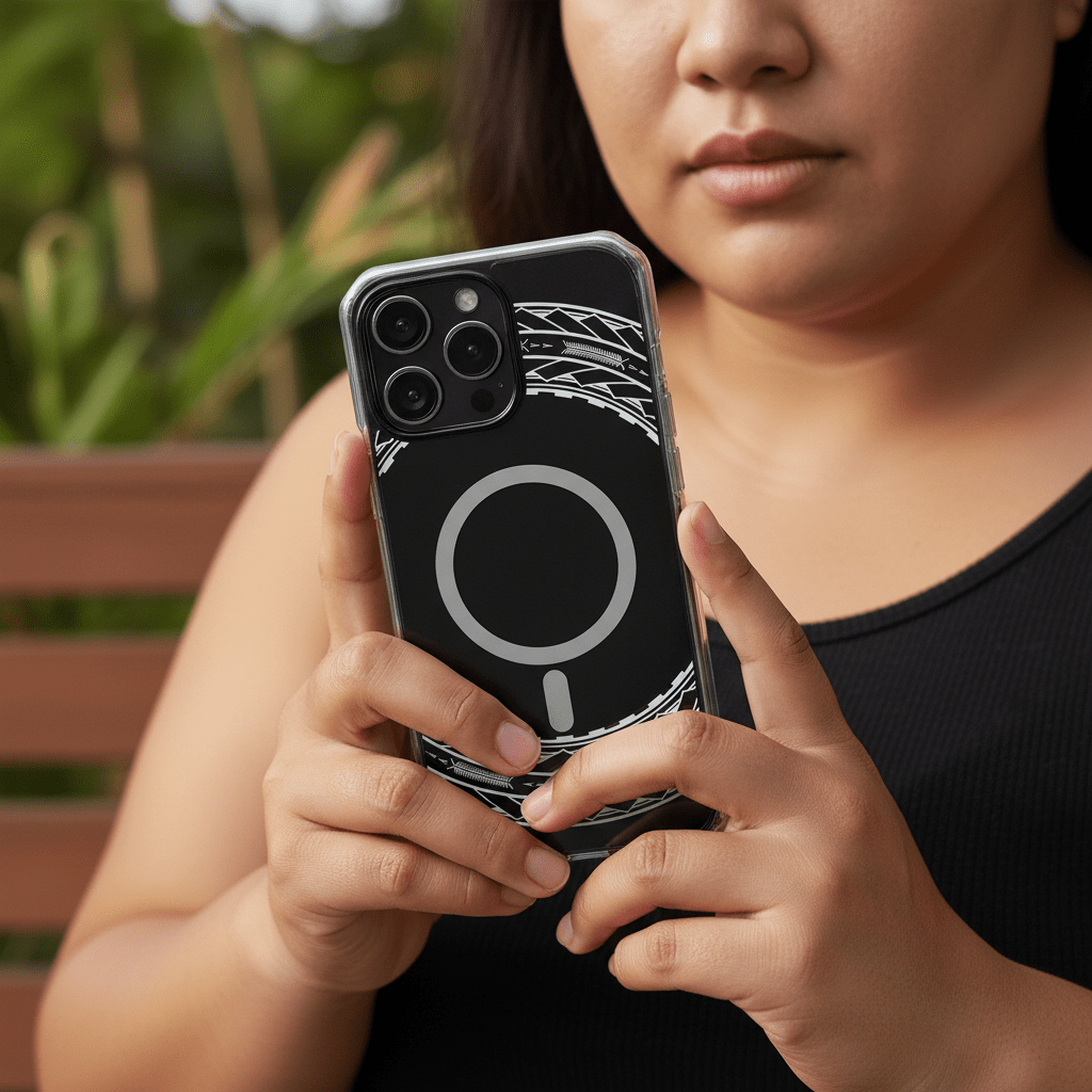 PasifikaOne MagSafe iPhone ClearCase - Samoan Arrows - AU/NZ/USA - The Koko Samoa