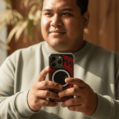 PasifikaOne MagSafe iPhone ClearCase - Tongan Redleaf - AU/NZ/USA - The Koko Samoa