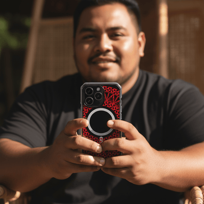 PasifikaOne MagSafe iPhone ClearCase - Tongan Redleaf - AU/NZ/USA - The Koko Samoa