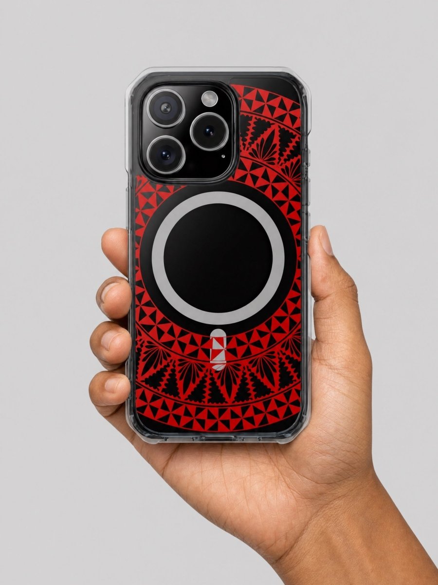 PasifikaOne MagSafe iPhone ClearCase - Tongan Redleaf - AU/NZ/USA - The Koko Samoa