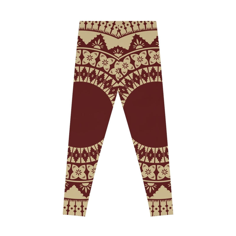 PasifikaOne Mid - Rise Leggings - Fiji Red - AU/NZ/USA - The Koko Samoa