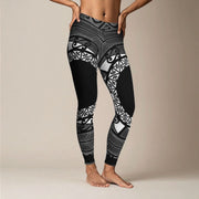 PasifkiaOne Mid - Rise Leggings - Maori - AU/NZ/USA - The Koko Samoa
