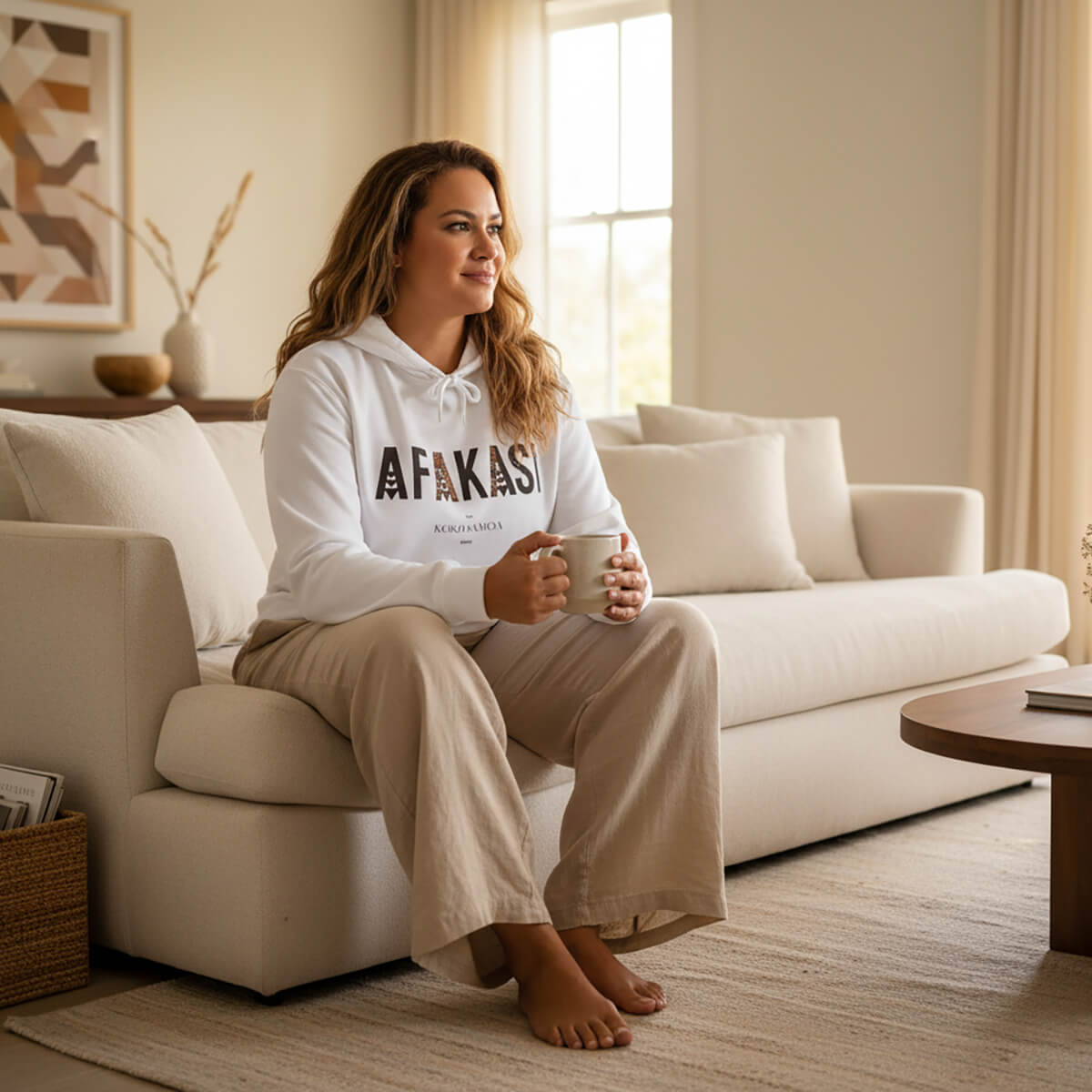 Black IslandHeavy™ Hoodie by The Print Bar in Plus 2XL-5XL size, featuring IslandSoft print and Afakasi design.