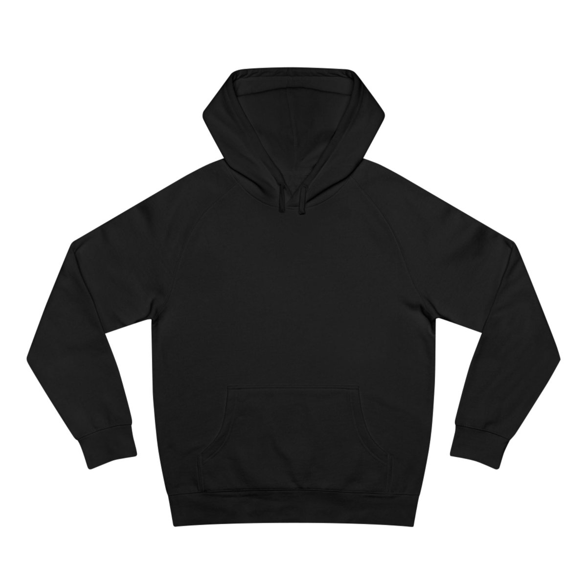 Black IslandSoft™ Hoodie by Printify, premium straight outta USA, available in XS to XL, casual unisex hoodie for everyday wear.
