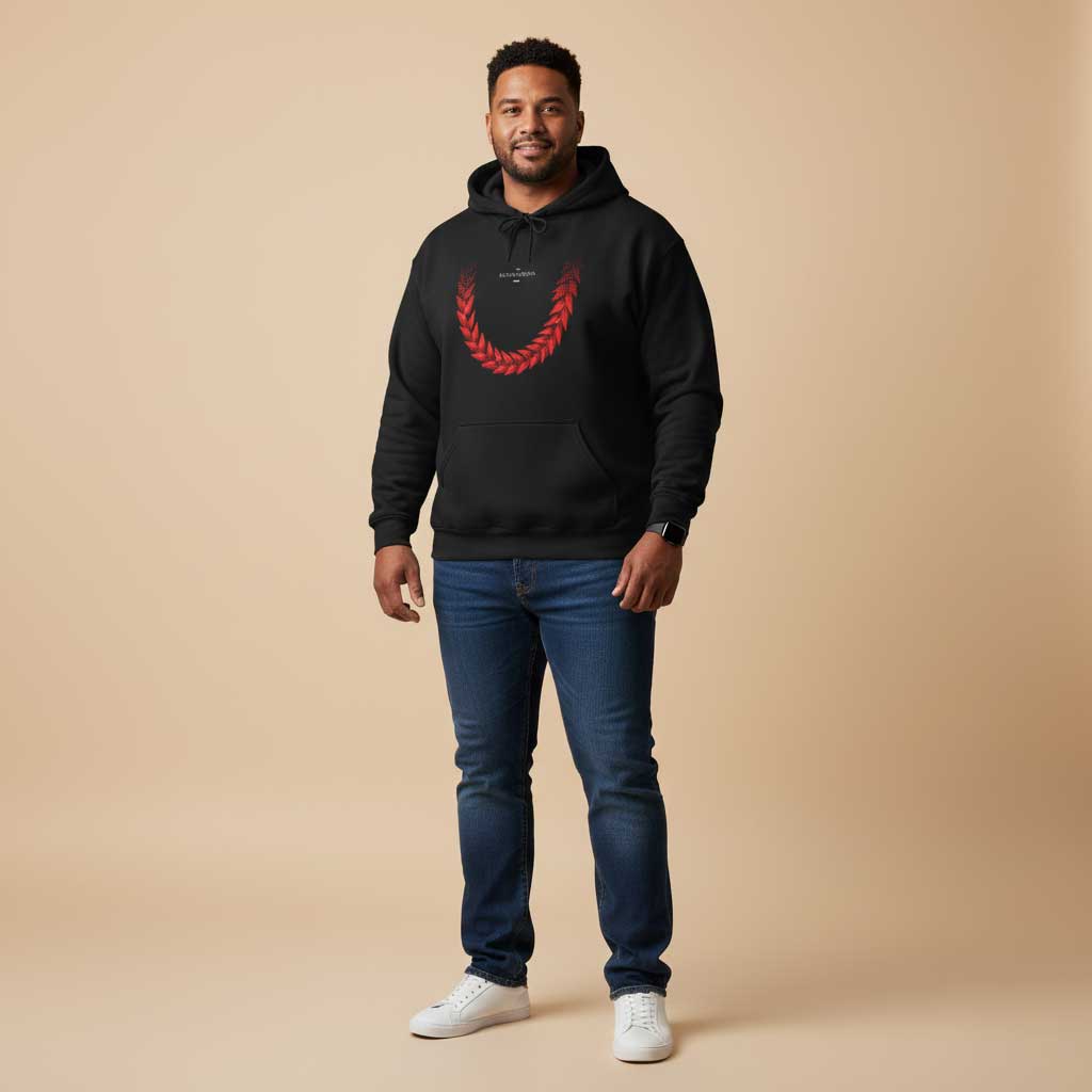 Black IslandSoft™ Hoodie by The Print Bar, premium hoodie in XS-2XL, featuring Ula Fala design on a cozy, stylish hoodie.