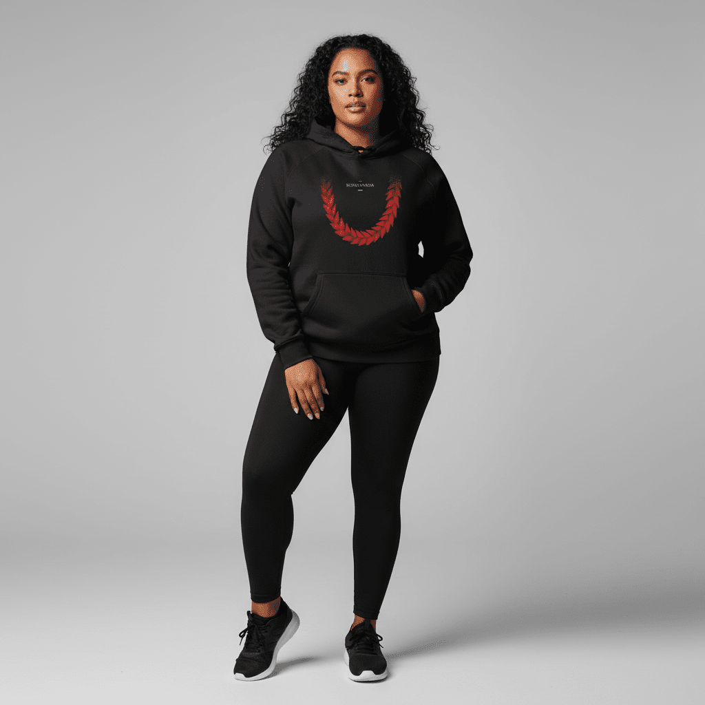 Black IslandSoft™ premium hoodie by Ula Fala, showing front view with comfortable fabric and brand logo, available in XS to XL.