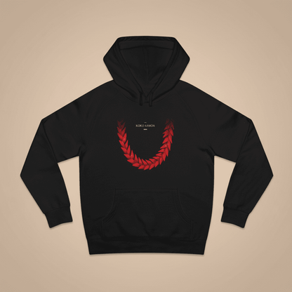 Black IslandSoft™ Hoodie by Printify, premium hoodie in XS-XL, featuring Ula Fala design, made in the USA.