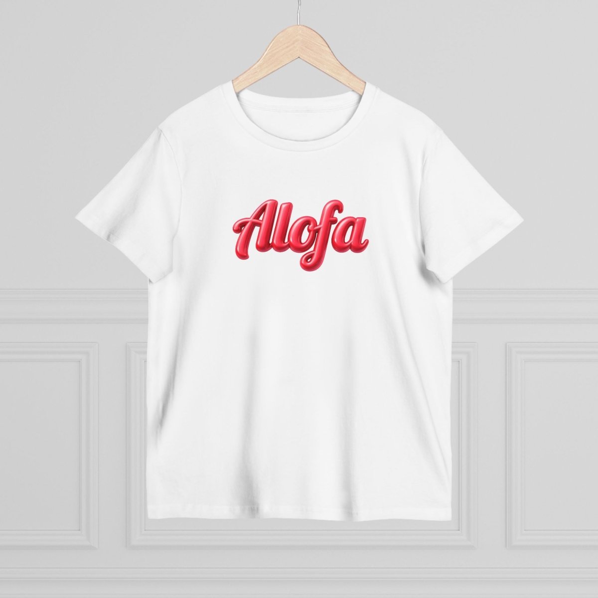 Black unisex Soft Women's Maple Tee by Alofa, featuring a comfortable fit and casual style, displayed in XS size.
