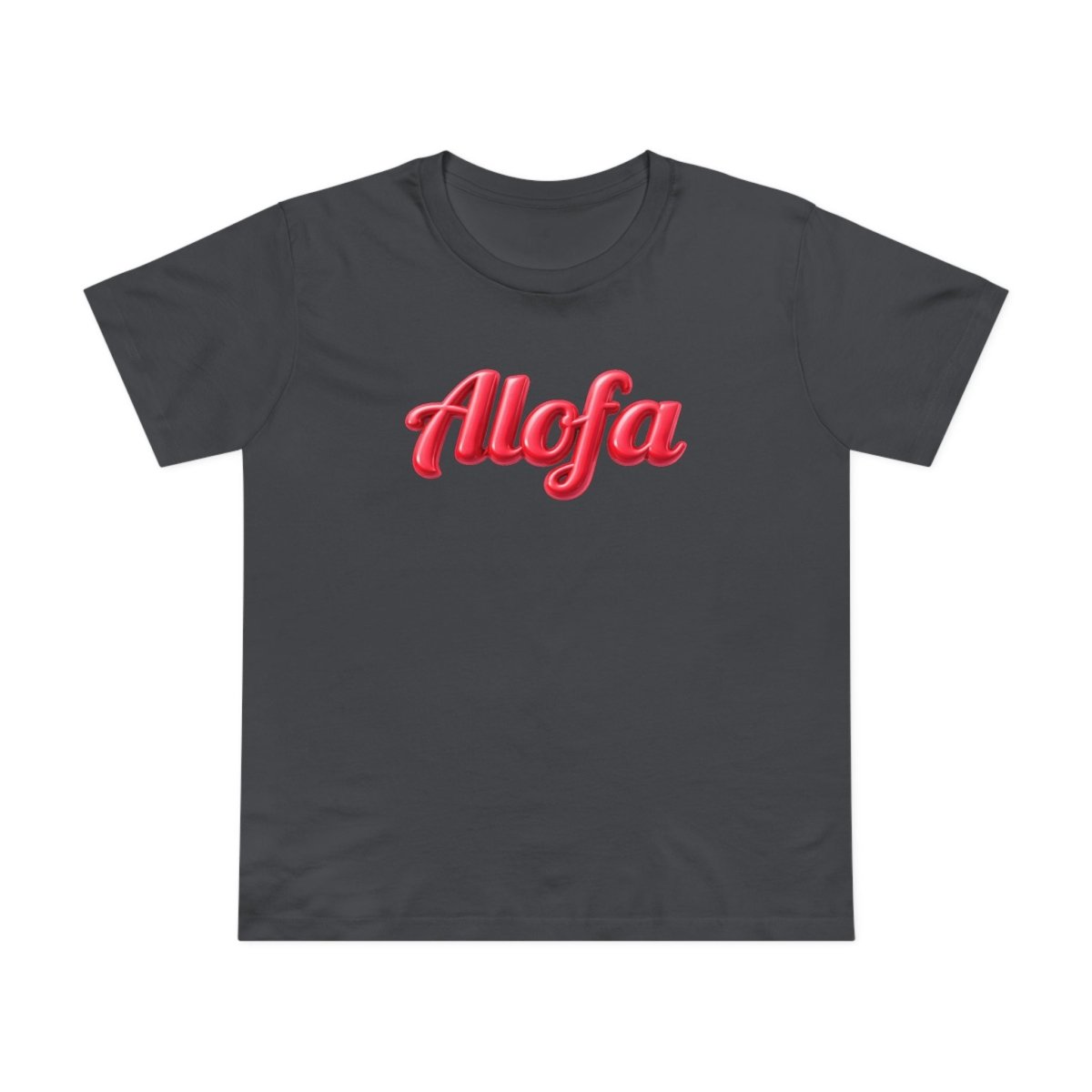 Black women's Maple Tee by Alofa, unisex soft cotton t-shirt from Printify, shown in XS size with a relaxed fit.