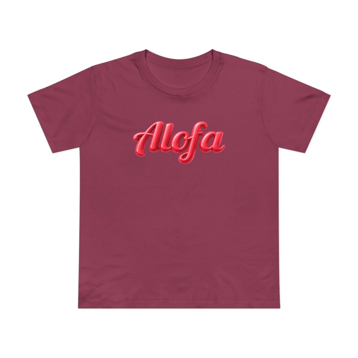 Black unisex Soft Women's Maple Tee by Alofa, featuring a comfortable fit and soft fabric, perfect for casual wear.