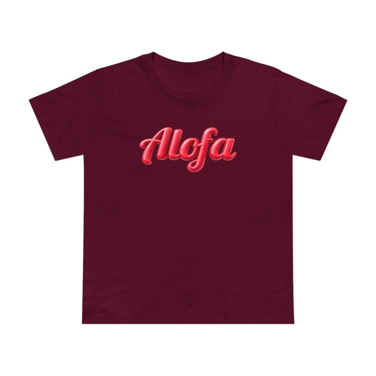 Black unisex Soft Women's Maple Tee by Alofa, casual soft cotton T-shirt for women and men, lightweight and comfortable.