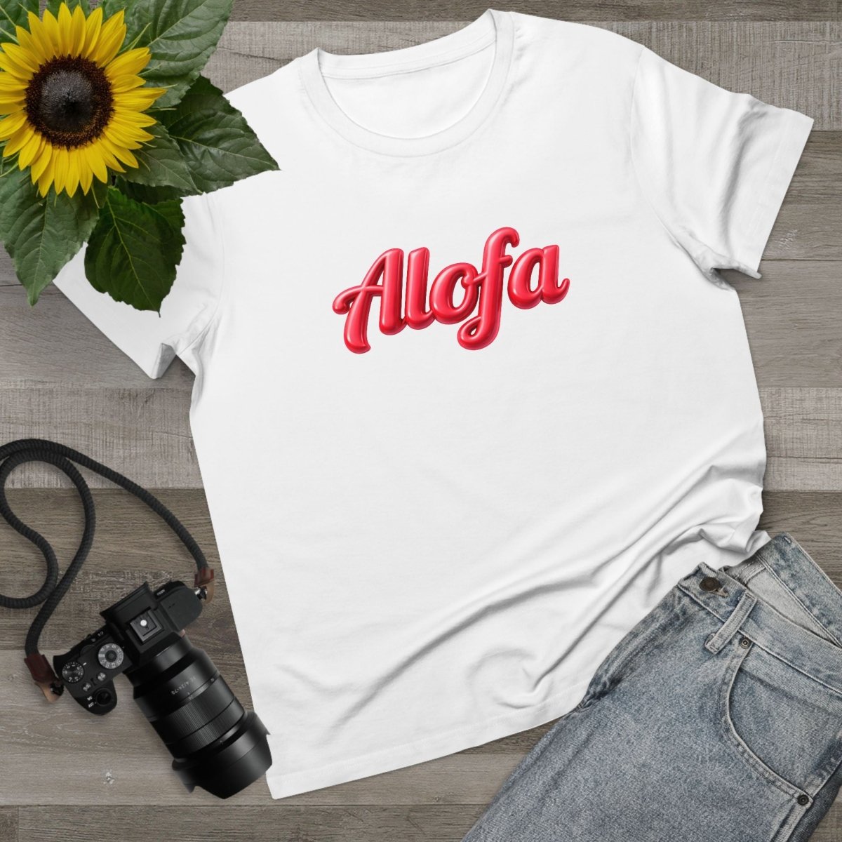 Black unisex Soft Women's Maple Tee by Alofa, made by Printify, shown in XS size with a comfortable fit.