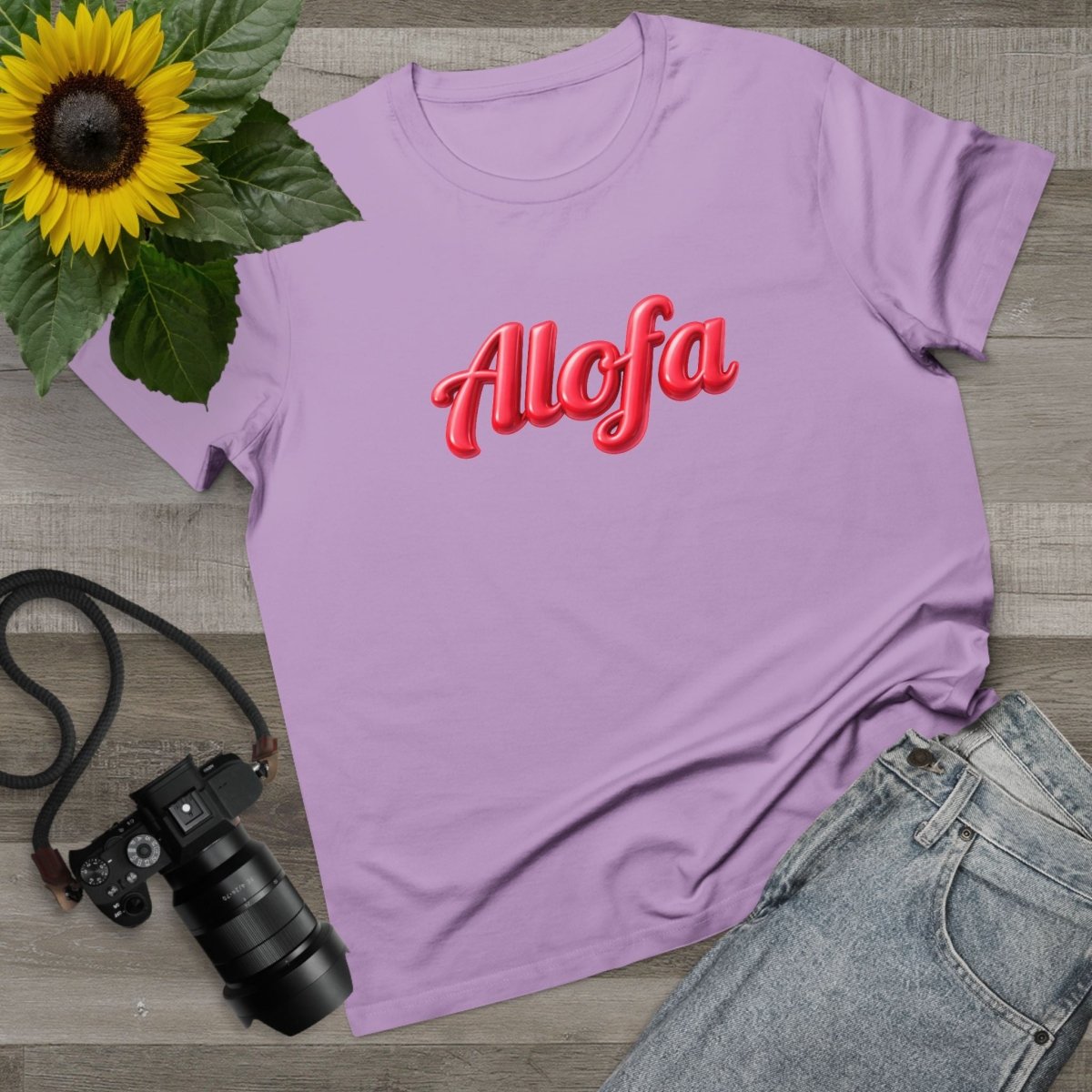 Black unisex soft Maple Tee for women by Alofa, made by Printify, shown in XS size with a relaxed fit.