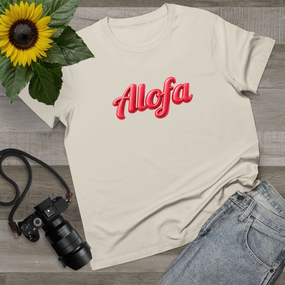 Black unisex Soft Women's Maple Tee by Alofa, featuring a comfortable fit and casual style, ideal for everyday wear.